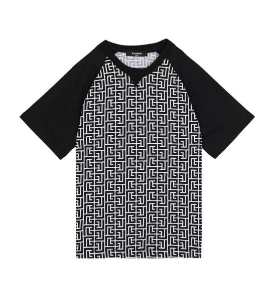 26SS [키즈] 발망 티셔츠 BY8P61 Z3686 930NE Black