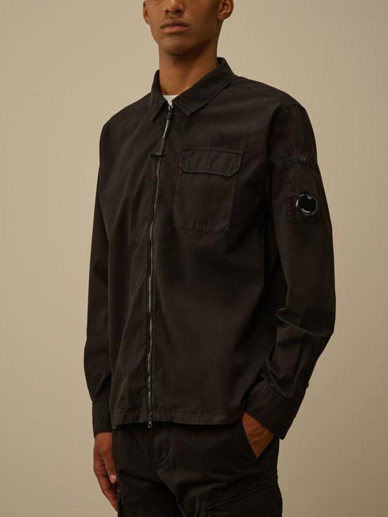 26SS 씨피 컴퍼니 오가닉 개버딘 지퍼 셔츠 RCCMOS705A 110143G999 Black - C.P. COMPANY