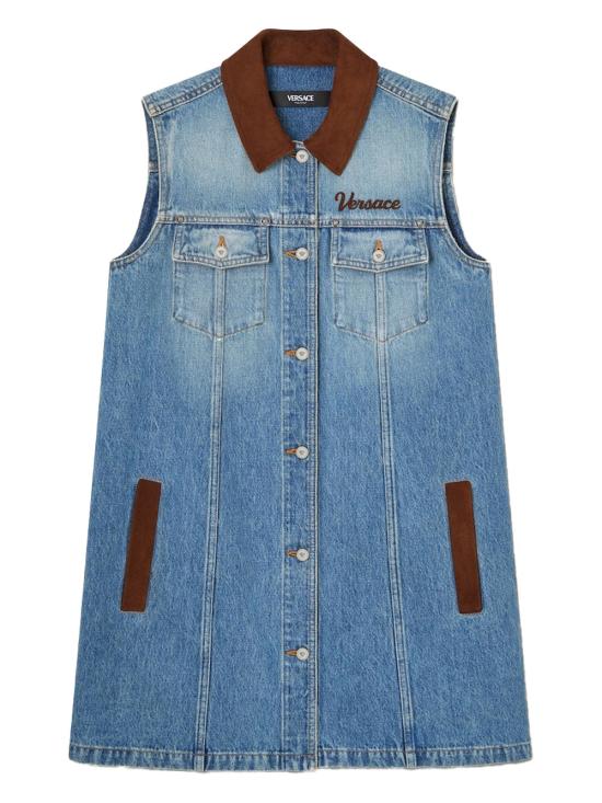 26SS 베르사체 숏 원피스 1022695 1A16751 1D800 MEDIUM BLUE