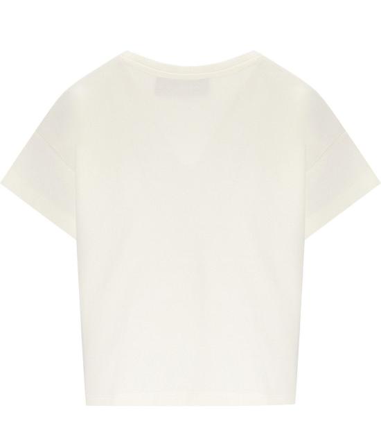 26SS 엘리자베타프랜치 반팔 티셔츠 MA73D61E2 270 38 White - ELISABETTA FRANCHI