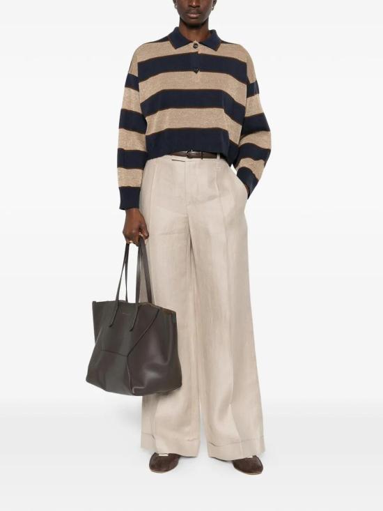 26SS 브루넬로 쿠치넬리 스트레이트 팬츠 MH527P8492C9272 Brown - BRUNELLO CUCINELLI