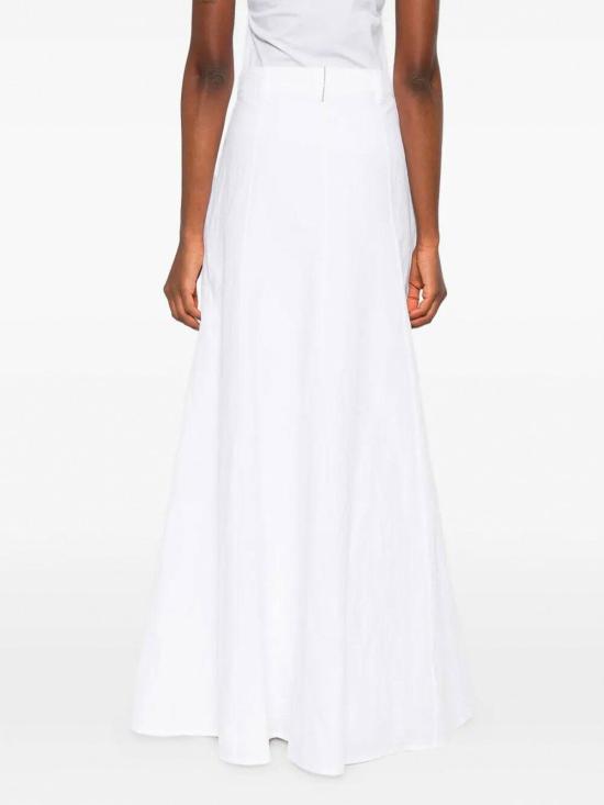 26SS 브루넬로 쿠치넬리 미디 스커트 M0Y02G3998C159 White - BRUNELLO CUCINELLI