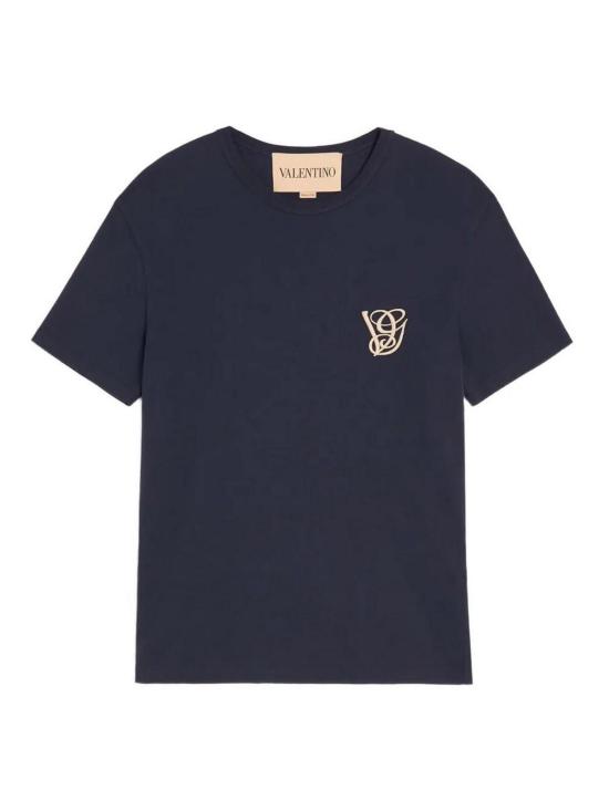 26SS 발렌티노 가라바니 반팔 티셔츠 8V3MG10VB2W598 Dark Blue