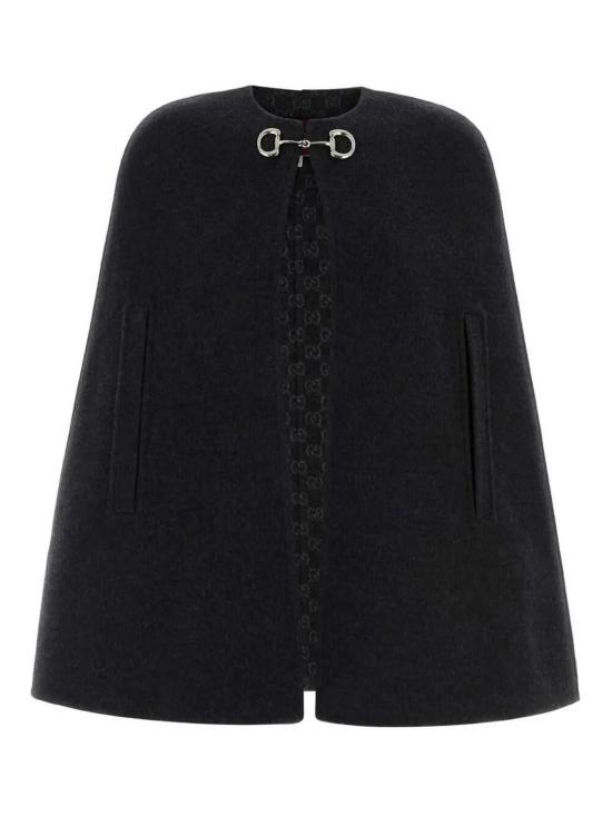 26SS 구찌 홀스빗 실크 울 케이프 852796ZAQW01179 Grey