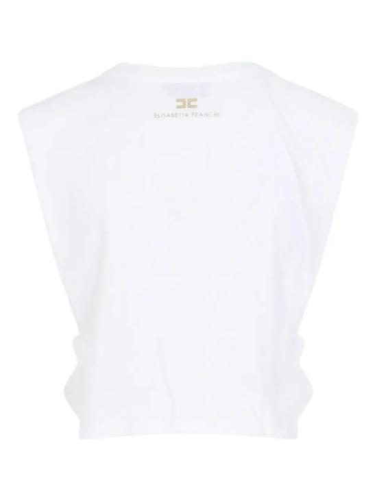 26SS 엘리자베타프랜치 민소매 티셔츠 MA01161E2270 White - ELISABETTA FRANCHI