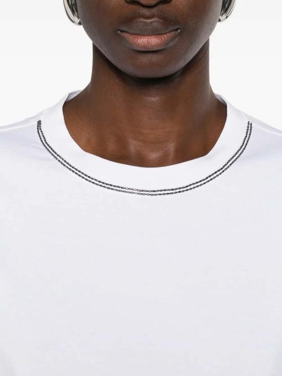 26SS 브루넬로 쿠치넬리 반팔 티셔츠 M0T81BZ100C6159 White - BRUNELLO CUCINELLI