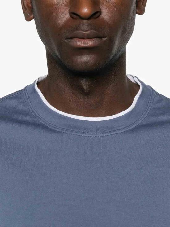 26SS 브루넬로 쿠치넬리 반팔 티셔츠 M0B137427CBL48 Light Blue - BRUNELLO CUCINELLI