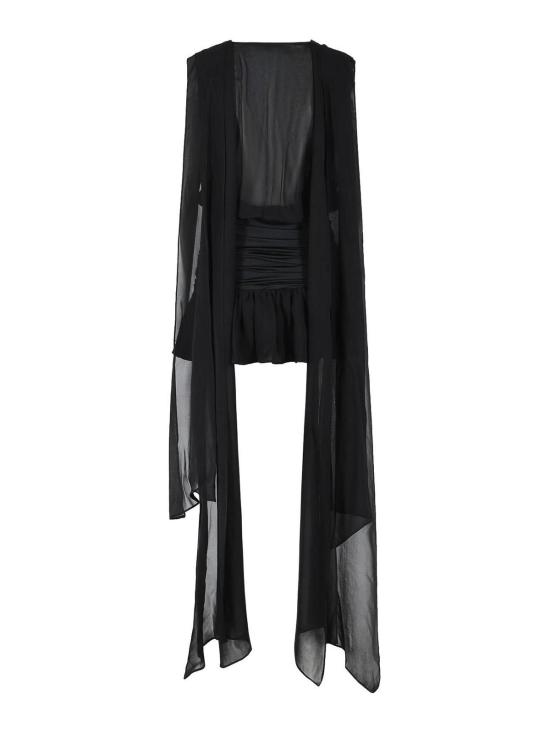 26SS 블루마린 미디 스커트 2A785AN0990 Black - BLUMARINE