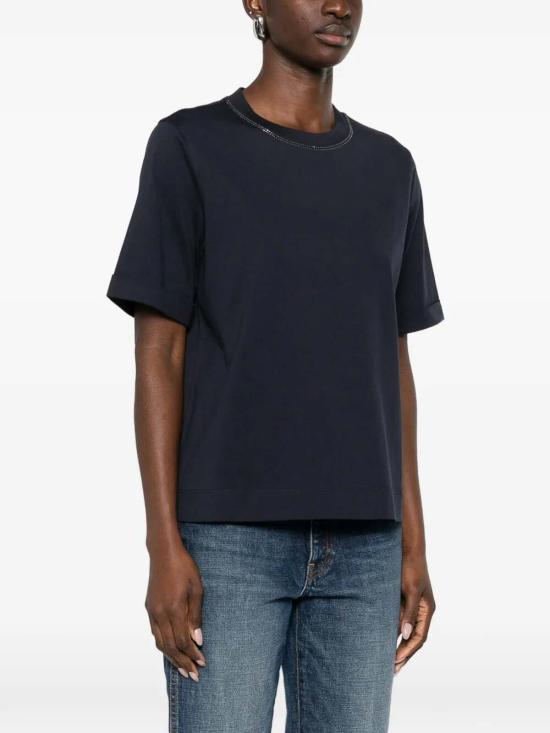 26SS 브루넬로 쿠치넬리 반팔 티셔츠 M0T81BZ100C4224 Blue - BRUNELLO CUCINELLI