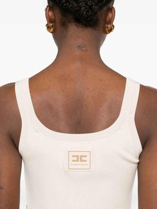 26SS 엘리자베타프랜치 미디 스커트 AM03S61E2U69 White - ELISABETTA FRANCHI