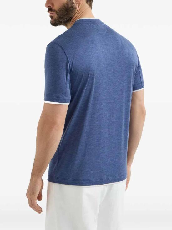 26SS 브루넬로 쿠치넬리 반팔 티셔츠 MR8337427CTA27 Medium Wash - BRUNELLO CUCINELLI