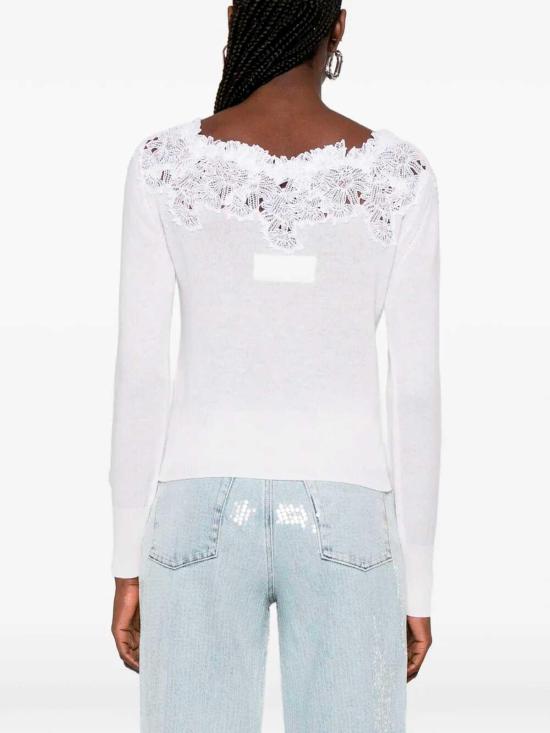 26SS 에르마노 설비노 가디건 D485N312APHYU10601 White - ERMANNO SCERVINO