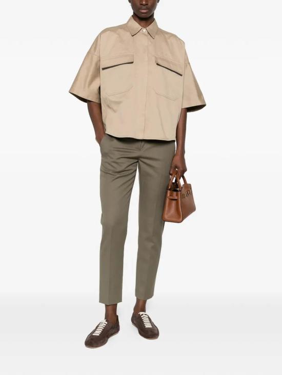 26SS 브루넬로 쿠치넬리 스트레이트 팬츠 MA126P8703C9253 Green - BRUNELLO CUCINELLI