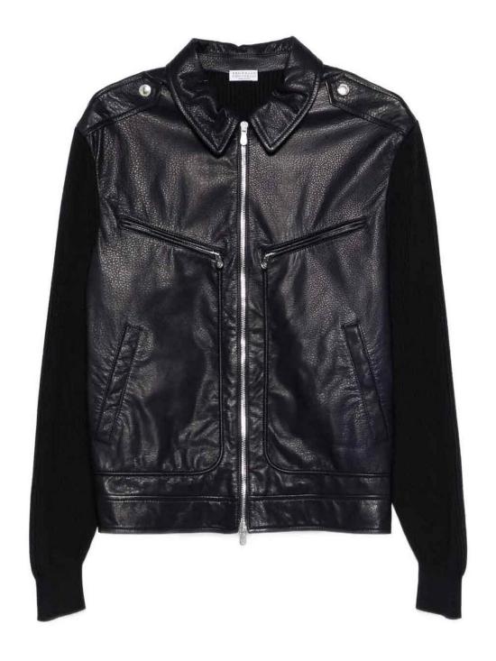 26SS 브루넬로 쿠치넬리 가죽 자켓 MPMAH2077CLJ86 Beige