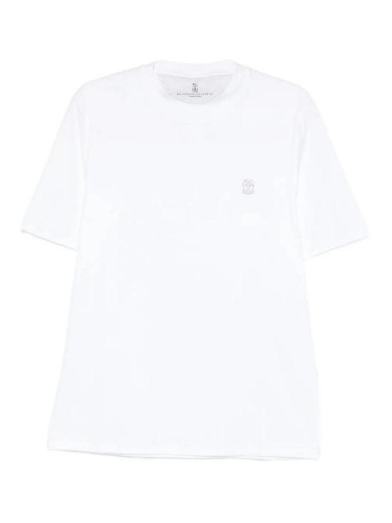 26SS 브루넬로 쿠치넬리 반팔 티셔츠 M0B131328GCL087 White