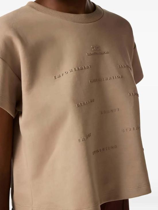 26SS 엘리자베타프랜치 반팔 티셔츠 MA73D61E2229 Dark Grey - ELISABETTA FRANCHI