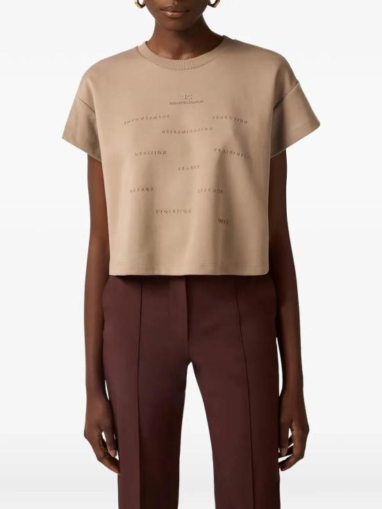 26SS 엘리자베타프랜치 반팔 티셔츠 MA73D61E2229 Dark Grey - ELISABETTA FRANCHI