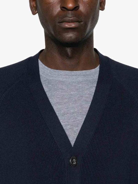 26SS 브루넬로 쿠치넬리 잉글리시 립 가디건 M29400116CW425 Blue - BRUNELLO CUCINELLI