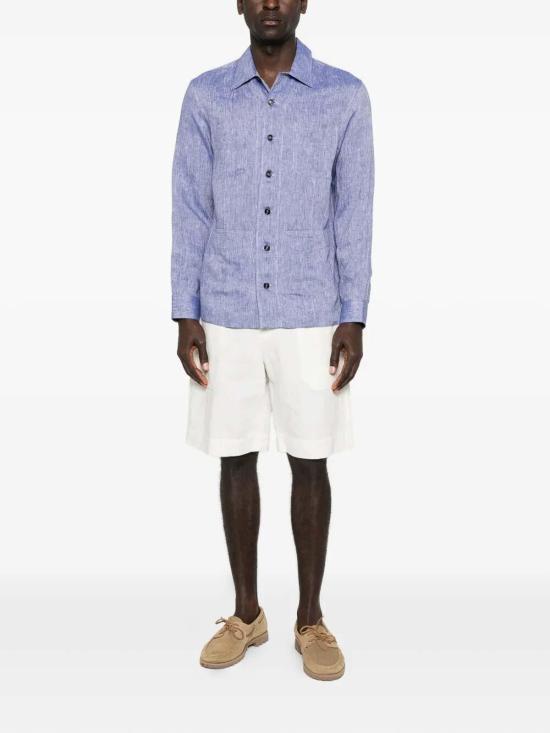 26SS 브루넬로 쿠치넬리 긴팔 셔츠 MM6840648C110 Denim - BRUNELLO CUCINELLI