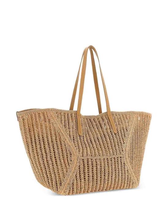 26SS 브루넬로 쿠치넬리 테크노 라피아 BC Duo 백 MB97D2571C802 Light Grey - BRUNELLO CUCINELLI