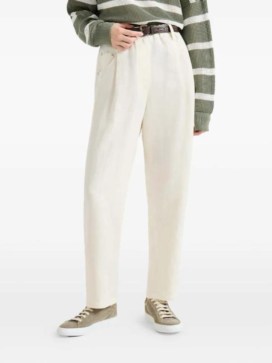 26SS 브루넬로 쿠치넬리 스트레이트 팬츠 MH126P9148C579 Cream - BRUNELLO CUCINELLI