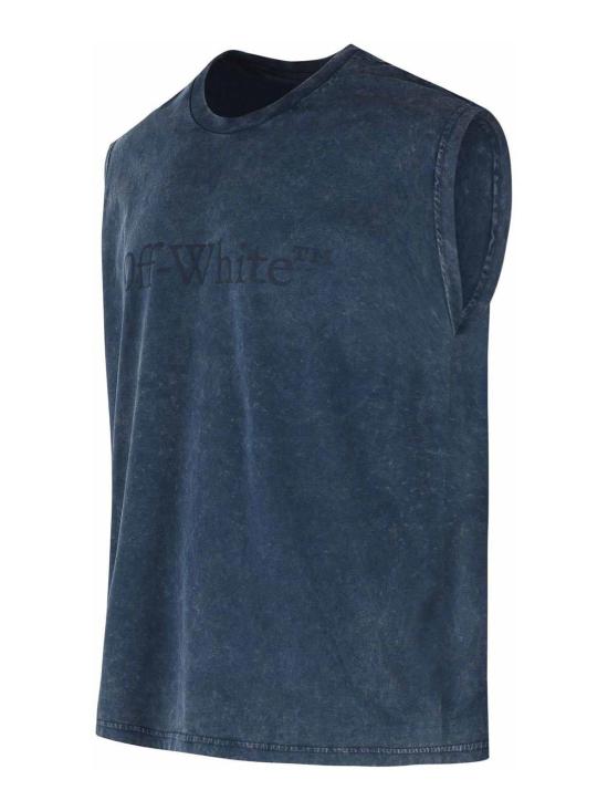 27SS 오프화이트 민소매 티셔츠 44MAC02FS26J001401 Blue - OFF WHITE