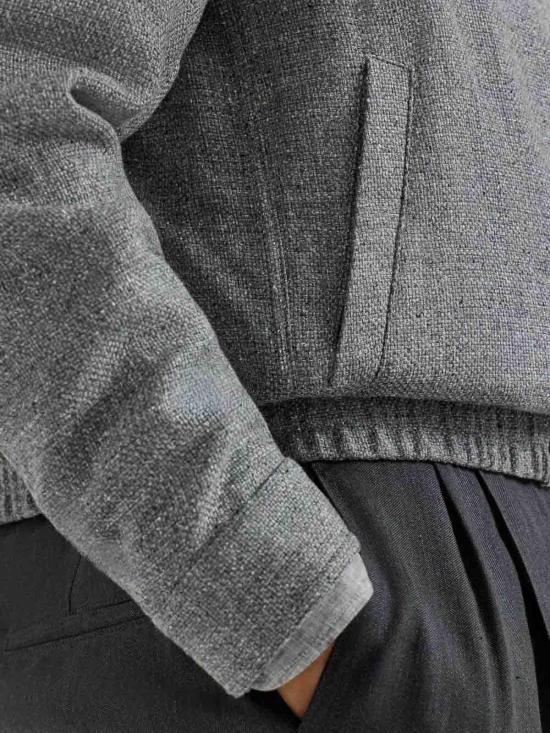 26SS 브루넬로 쿠치넬리 봄버 자켓 MZ4036580C032 Grey - BRUNELLO CUCINELLI