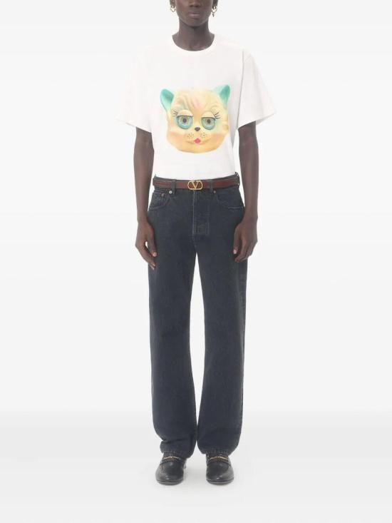 26SS 발렌티노 가라바니 반팔 티셔츠 8V3MG16PBD0A03 Cream - VALENTINO GARAVANI