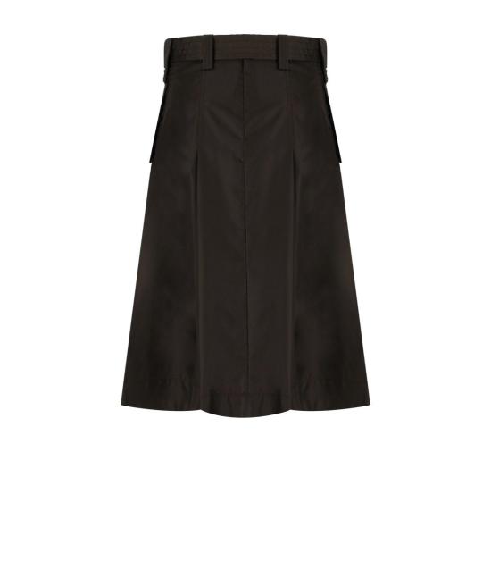 26SS 가니 듀체스 나일론 플리츠 스커트 A1090054 ZWX 34 Brown - GANNI
