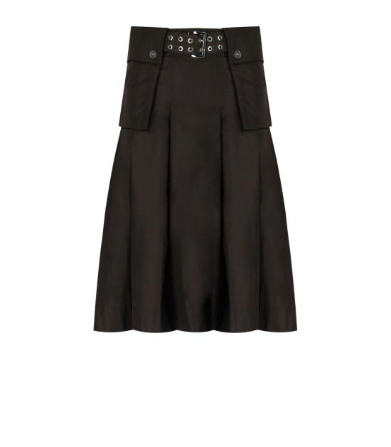 26SS 가니 듀체스 나일론 플리츠 스커트 A1090054 ZWX 34 Brown