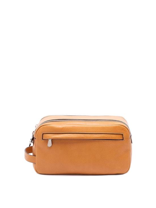 26SS 브루넬로 쿠치넬리 더블 지퍼 바케타 레더 뷰티 케이스 MWTGBU334C001