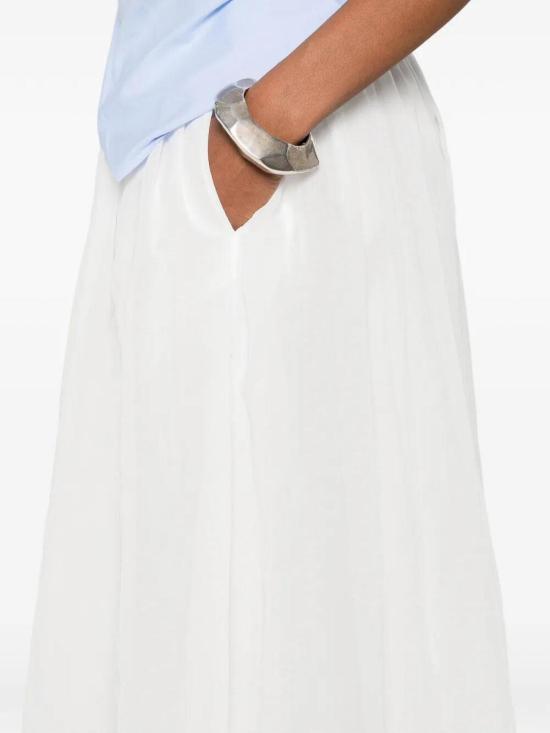 26SS 브루넬로 쿠치넬리 미디 스커트 M0F91G3967C100 White - BRUNELLO CUCINELLI