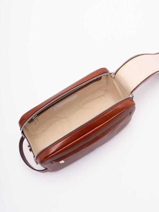 26SS 브루넬로 쿠치넬리 더블 지퍼 바케타 레더 뷰티 케이스 MWSHBU334C9186 - BRUNELLO CUCINELLI