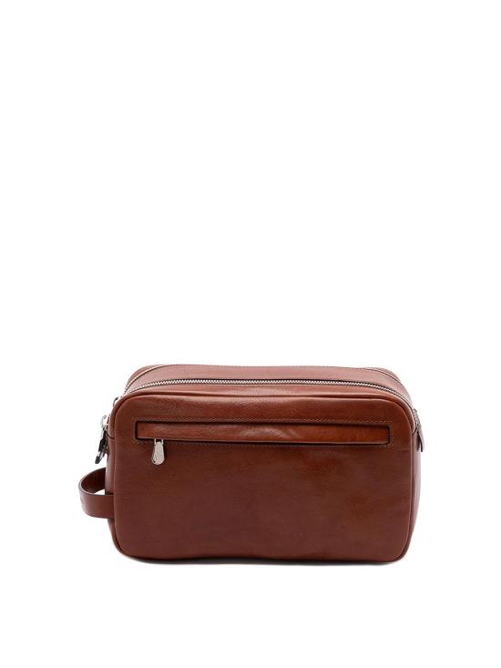 26SS 브루넬로 쿠치넬리 더블 지퍼 바케타 레더 뷰티 케이스 MWSHBU334C9186