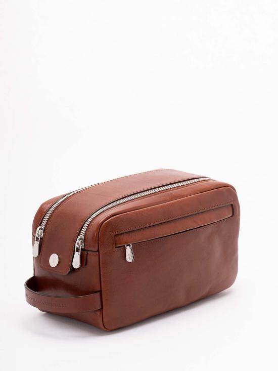 26SS 브루넬로 쿠치넬리 더블 지퍼 바케타 레더 뷰티 케이스 MWSHBU334C9186 - BRUNELLO CUCINELLI