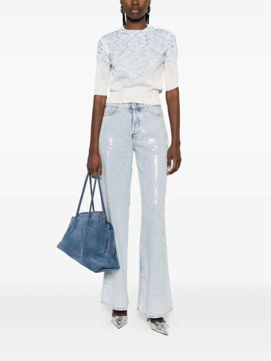 26SS 에르마노 설비노 반팔 티셔츠 D485L336RLJYR4812 Light Blue - ERMANNO SCERVINO