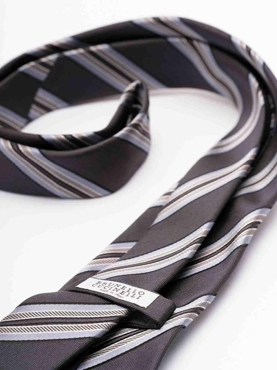 26SS 브루넬로 쿠치넬리 넥타이 MR8370018C003 Black - BRUNELLO CUCINELLI