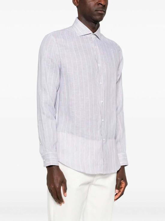 26SS 브루넬로 쿠치넬리 긴팔 셔츠 MA6860627C102 Light Grey - BRUNELLO CUCINELLI