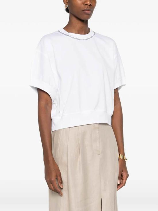 26SS 브루넬로 쿠치넬리 반팔 티셔츠 M0T81BZ110C6159 White - BRUNELLO CUCINELLI