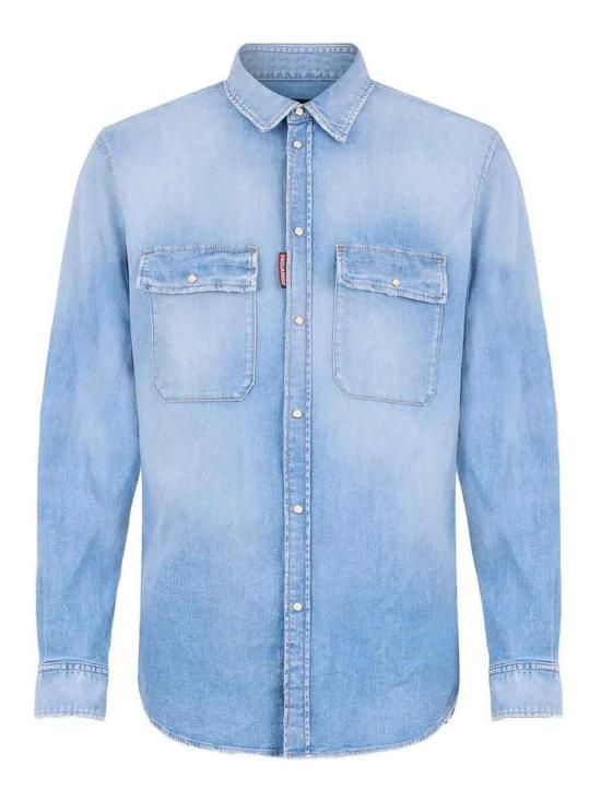 26SS 디스퀘어드2 데님 셔츠 S74DM0987S30341470 Dark Blue