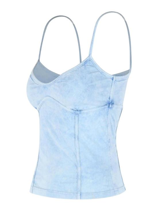 26SS 디젤 T-온니 스트래피 탑 인 데님룩 저지 A183610KIBY01C Light Blue - DIESEL