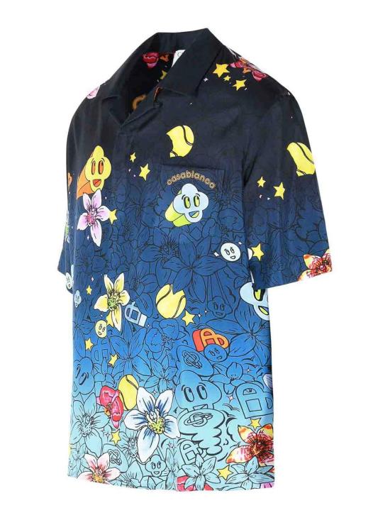 26SS 카사블랑카 반팔 셔츠 MSS26SH00303 Blue - CASABLANCA