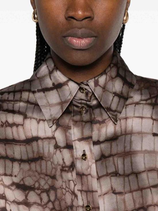 26SS 엘리자베타프랜치 미디 스커트 AB89261E2644 Brown - ELISABETTA FRANCHI