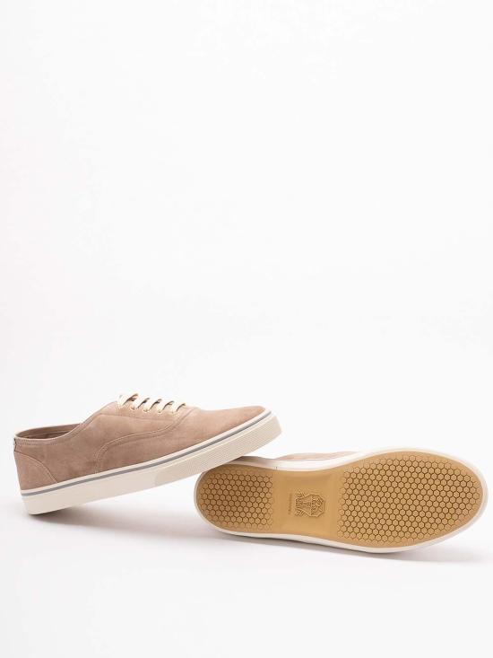 26SS 브루넬로 쿠치넬리 리버스 카프스킨 스니커즈 MZUPIGZ334CMZ39 Grey - BRUNELLO CUCINELLI