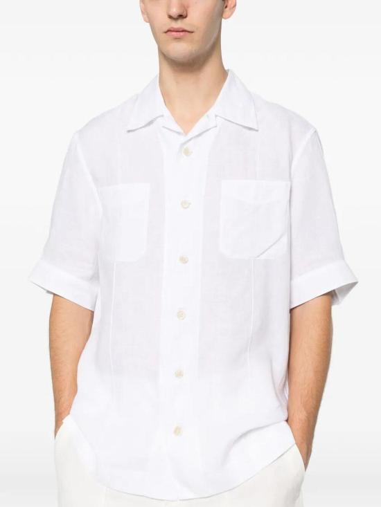 26SS 브루넬로 쿠치넬리 반팔 셔츠 MM6840619C001 White - BRUNELLO CUCINELLI