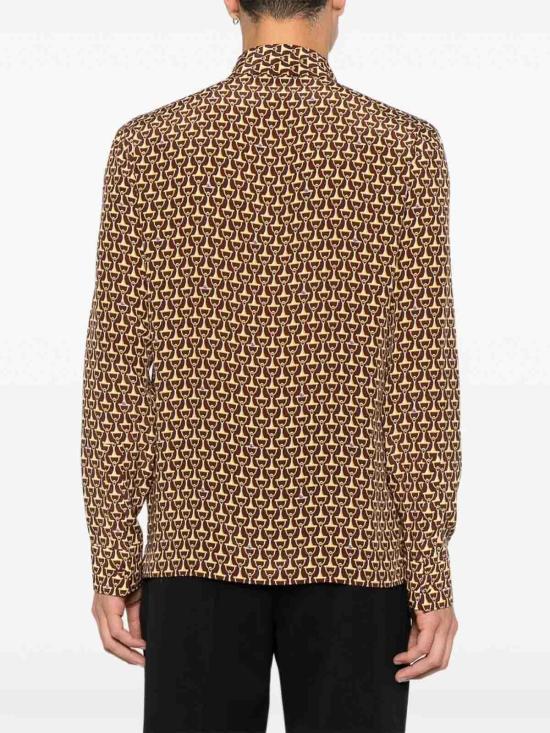 25FW 구찌 크레이프 드 씬 실크 셔츠 847034ZAT4Z6018 - GUCCI