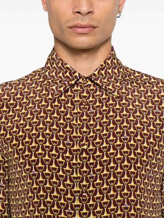 25FW 구찌 크레이프 드 씬 실크 셔츠 847034ZAT4Z6018 - GUCCI