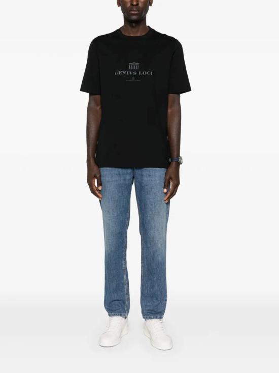 26SS 브루넬로 쿠치넬리 반팔 티셔츠 M0B138520CKP88 Black - BRUNELLO CUCINELLI