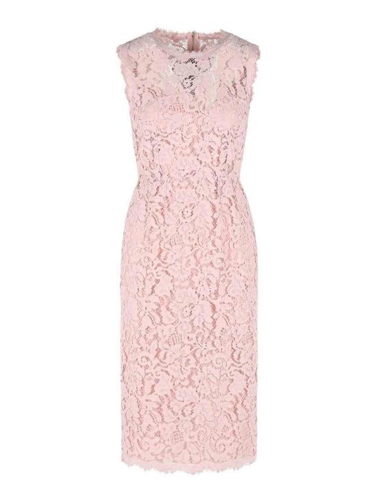 26SS 돌체앤가바나 코르도네토 레이스 드레스 F6H0ZTHLMTBF1246 Nude Neutrals