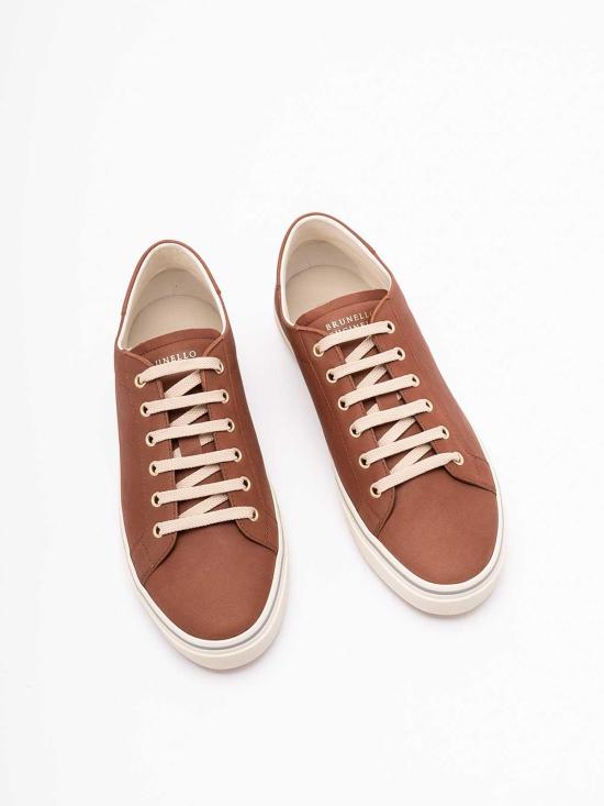 26SS 브루넬로 쿠치넬리 스니커즈 MZUSNUZ341C8207 Brown - BRUNELLO CUCINELLI